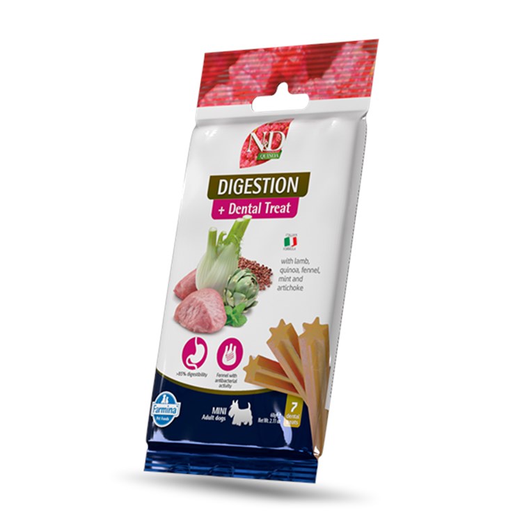 Farmina Dog Quinoa Dental Treat Digestion Mini 60 gr Snack Per Cani