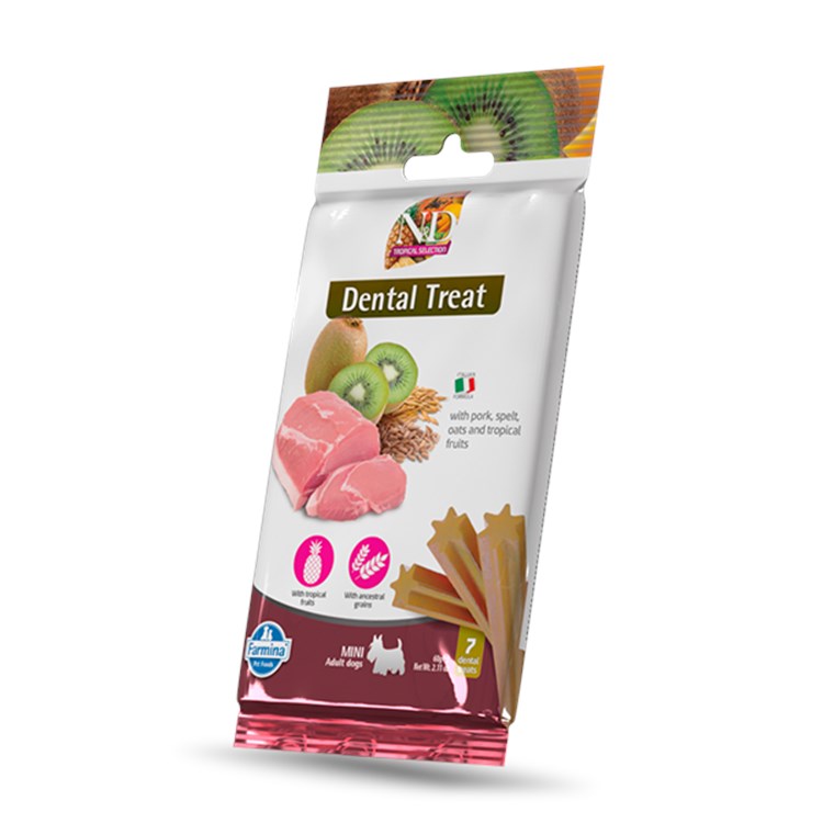 Farmina Dog Tropical Dental Treat Maiale Mini 60 gr Snack Per Cani