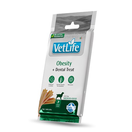 farmina dog vet life dental treat obesity medium larg 110 gr snack per cani