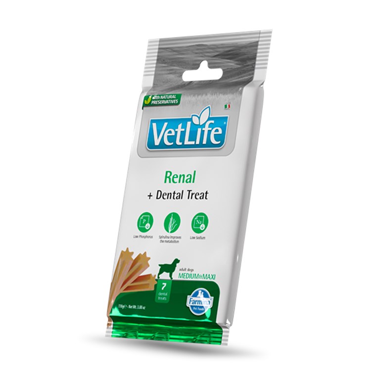Farmina Dog Vet Life Dental Treat Renal Medium Large 110 gr Snack Per Cani