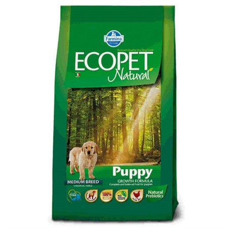 farmina ecopet natural puppy medium pollo 12 kg