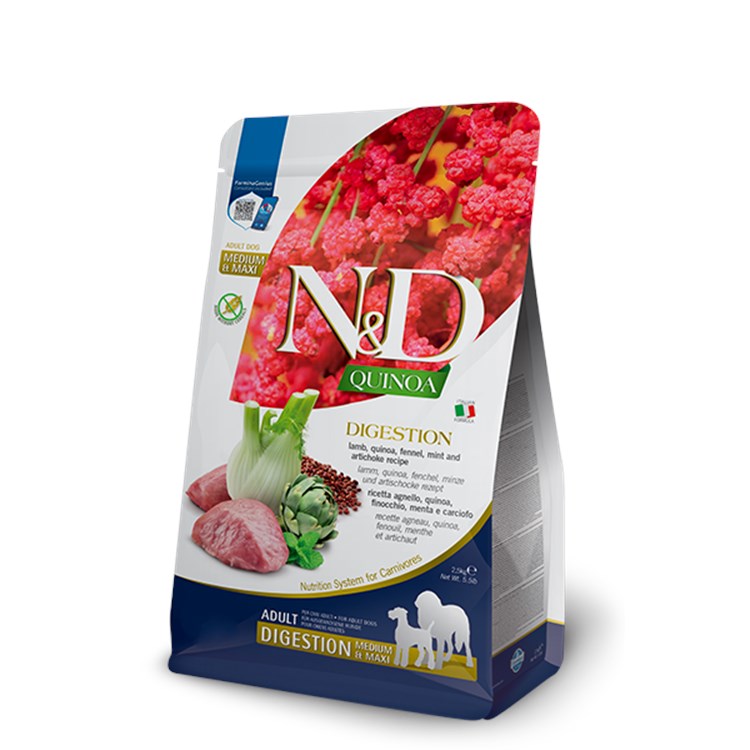 Farmina N/D Quinoa Grain Free Adult Medium Maxi Digestion Agnello 7 Kg