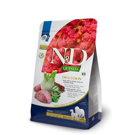 farmina nd quinoa grain free adult medium maxi digestion agnello 7 kg danneggiato