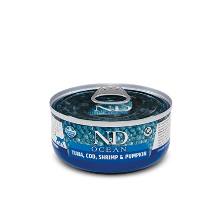 Farmina N&D Ocean 80 gr Adult Tonno Merluzzo Gamberetti e Zucca Umido Gatto in Gatti