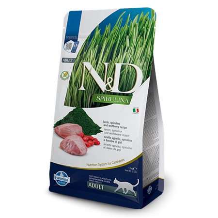 farmina nd adult agnello spirulina 2 kg crocchette per gatti