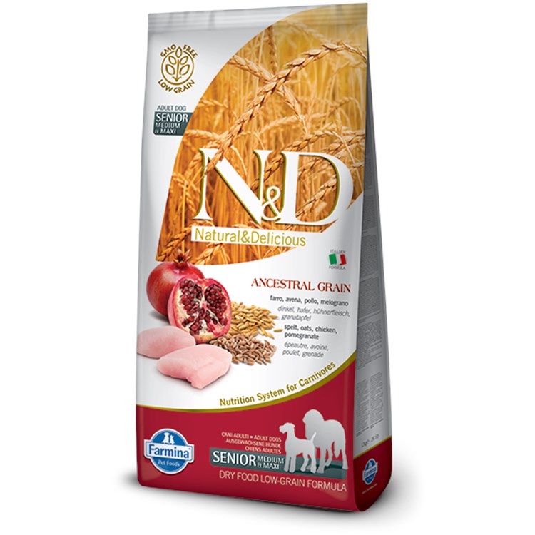 Farmina N/D Ancestral Grain Senior Medium Maxi 12 kg Pollo e Melograno