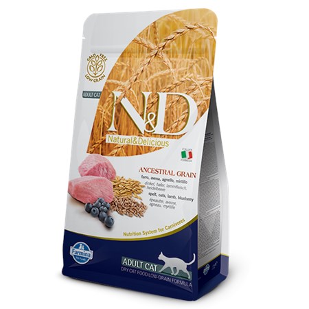farmina n d ancestral low grain adult agnello e mirtillo 1 5 kg per gatti