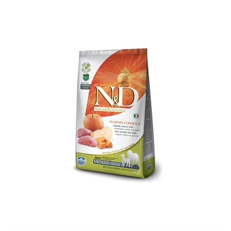 farmina n d grain free pumpkin adult medium maxi cinghiale zucca mela 12 kg