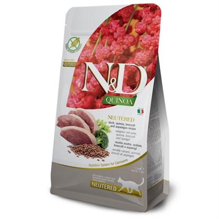 farmina n d grain free quinoa adult neutered anatra 5 kg per gatto