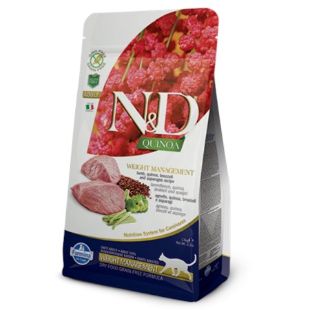farmina n d grain free quinoa weight management agnello 300 gr per gatto
