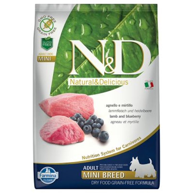 Farmina N/D Prime Grain Free Adult Mini Agnello e Mirtillo 2,5 kg