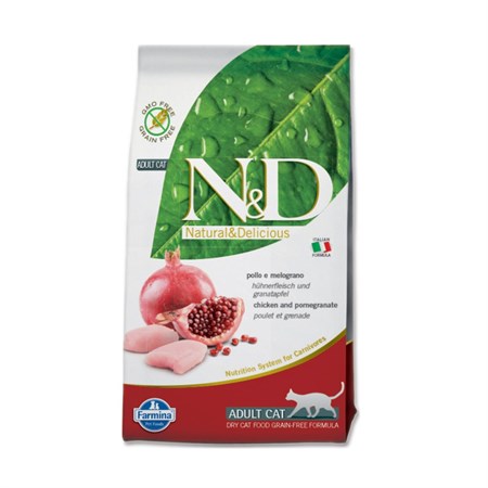 farmina n d prime grain free adult pollo e melograno 5 kg per gatti