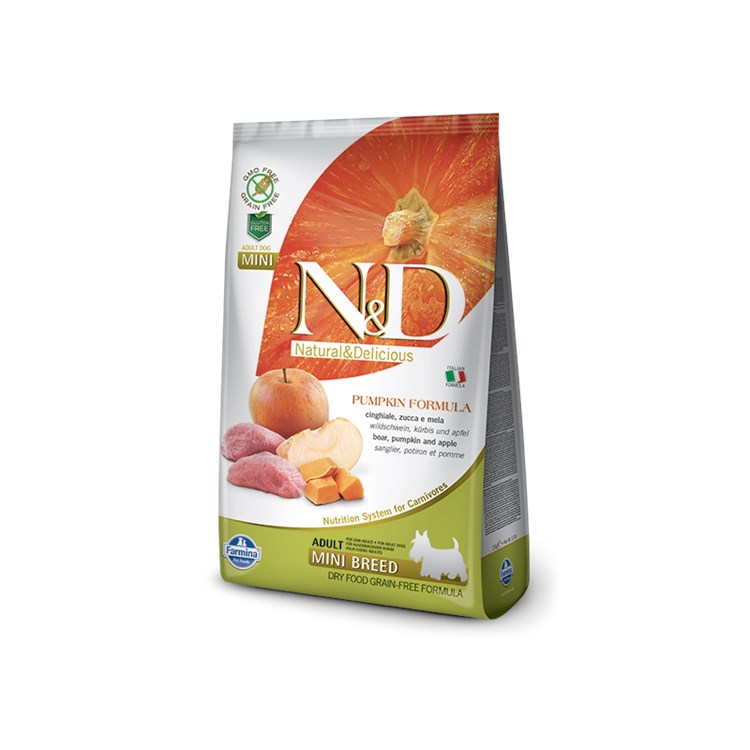 Farmina N/D Pumpkin Grain Free Adult Mini Cinghiale e Zucca 7 Kg