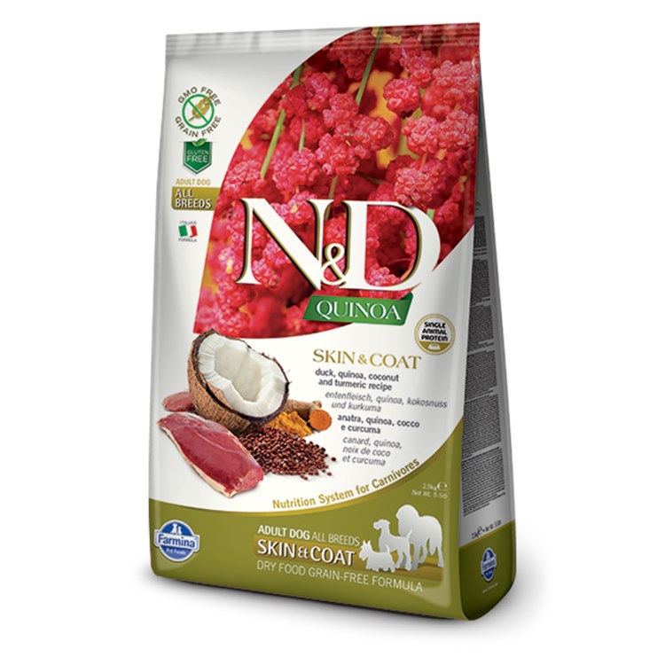 Farmina N/D Quinoa Grain Free Adult Medium Maxi Skin Coat Anatra Cocco 7 Kg