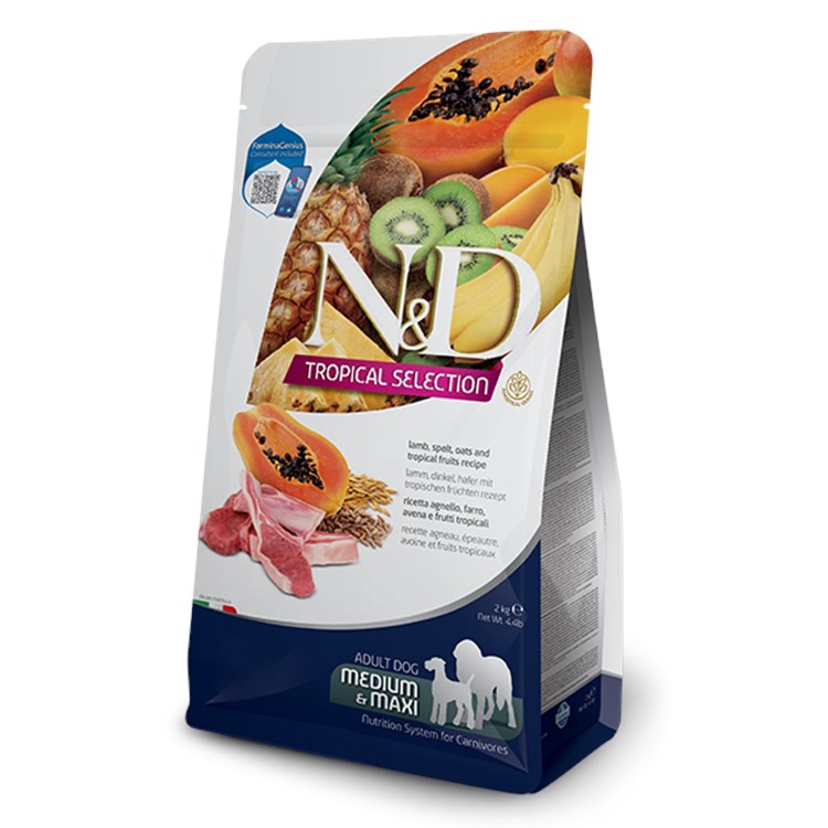 Farmina ND Tropical Fruits Adult Medium Maxi Agnello 10 Kg Cibo Per Cani