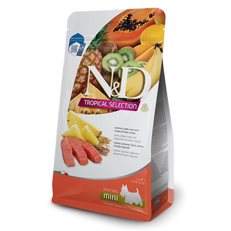 farmina nd tropical fruits adult mini salmone 1 5 kg cibo per cani