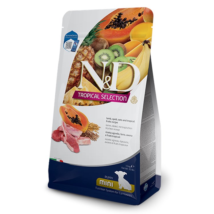 Farmina ND Tropical Fruits Puppy Medium Maxi Agnello 10 Kg Cibo Per Cani DANNEGGIATO
