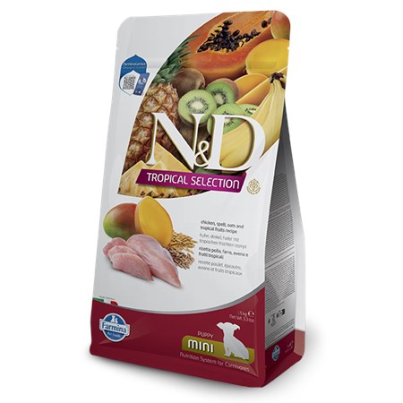 farmina nd tropical fruits puppy mini pollo 5 kg crocchette per cani