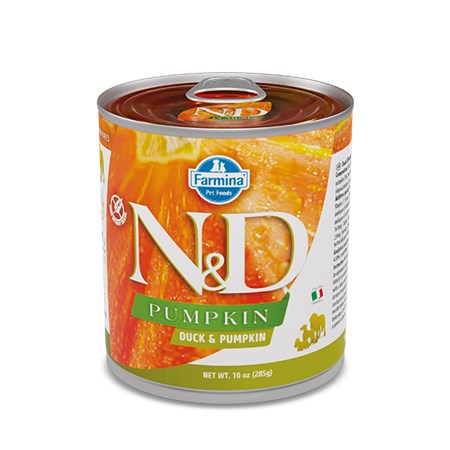 farmina n d umido pumpkin dog adult anatra e zucca 140 gr