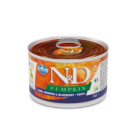 farmina n d umido pumpkin dog puppy agnello e mirtillo 140 gr