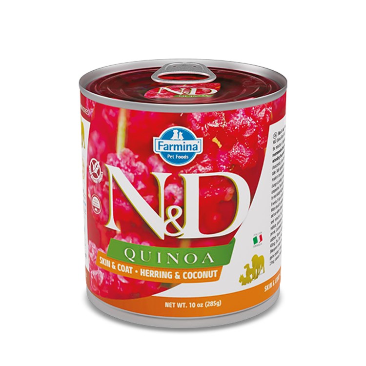 Farmina N/D Umido Quinoa Dog Adult Skin Coat Aringa e Cocco 140 Gr