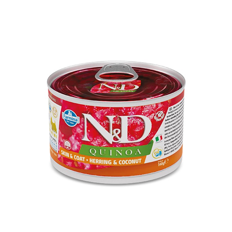 Farmina N/D Umido Quinoa Dog Adult Skin Coat Aringa e Cocco 140 Gr