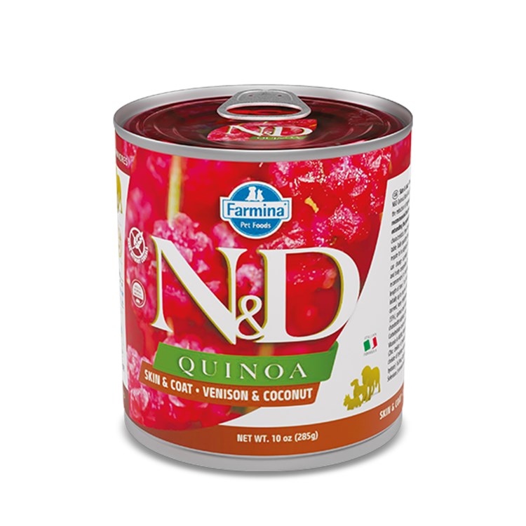 Farmina N/D Umido Quinoa Dog Adult Skin Coat Cervo e Cocco 140 gr