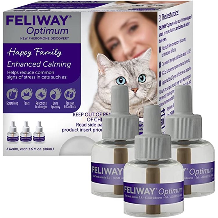 Feliway Optimum Set 3 Ricariche 48 ml Per Gatti