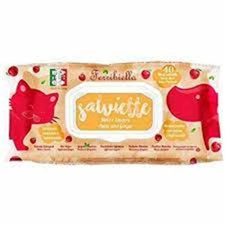 Ferribiella 40 Salviette Detergenti Mela e Zenzero