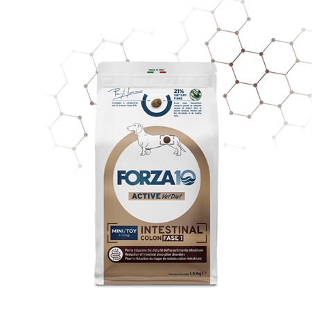 Forza 10 Active Vet Diet Intestinal Colon Fase 1 Mini Toy 1,5 kg Crocchette Per Cani in Cani