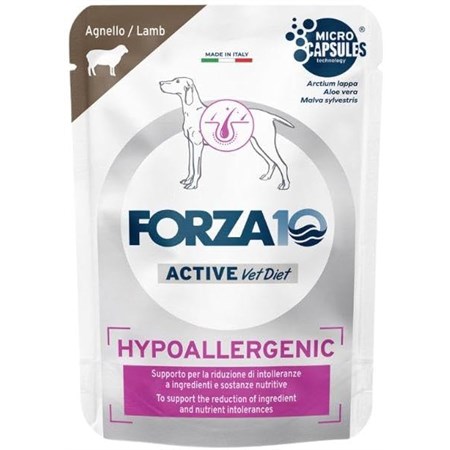 forza 10 activewet hypoallegenic 100 gr agnello busta umido cane