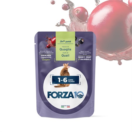 forza 10 botanicat adult quaglia 80 gr pate busta umido gatto