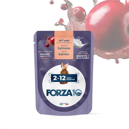 Forza 10 BOTANICat Kitten Salmone 80 Gr Patè Busta Umido Gatto in Gatti