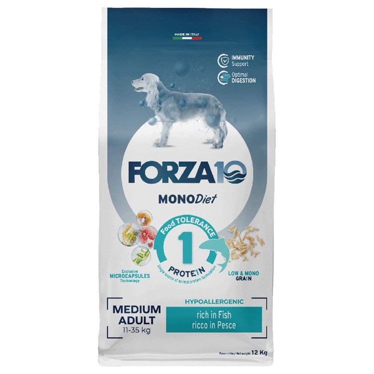 Forza 10 Medium Diet Al Pesce 12 kg Per Cani DANNEGGIATO