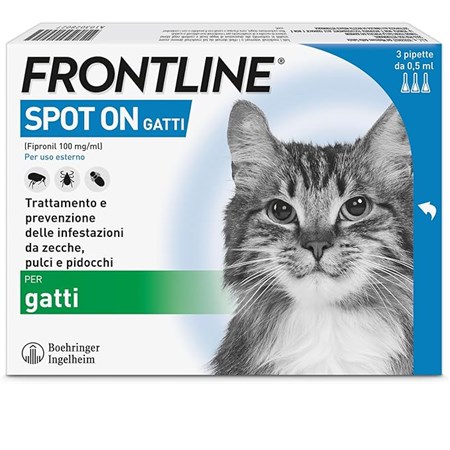 Frontline - SPOT ON Antiparassitario per Gatto 3 Pipette per gatti in Gatti