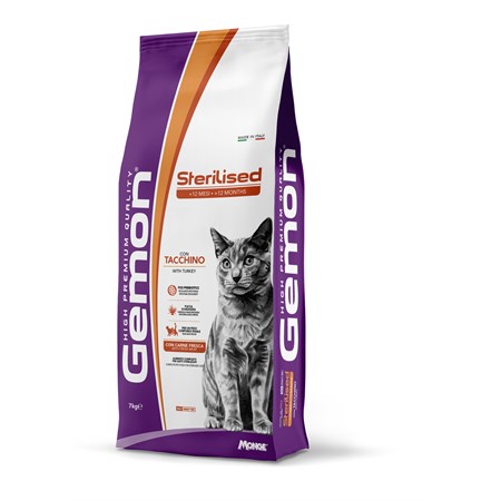 gemon monge sterilised tacchino 10 kg alimentazione gatti