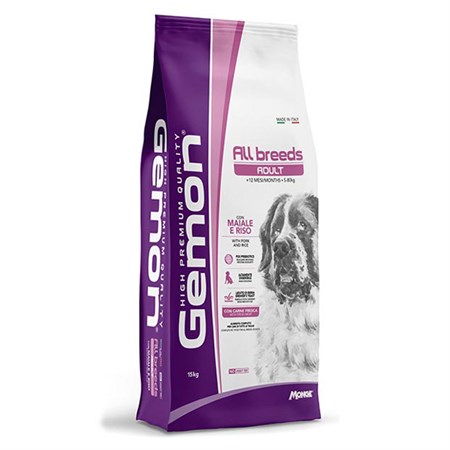 gemon dog all breeds adult con maiale e riso