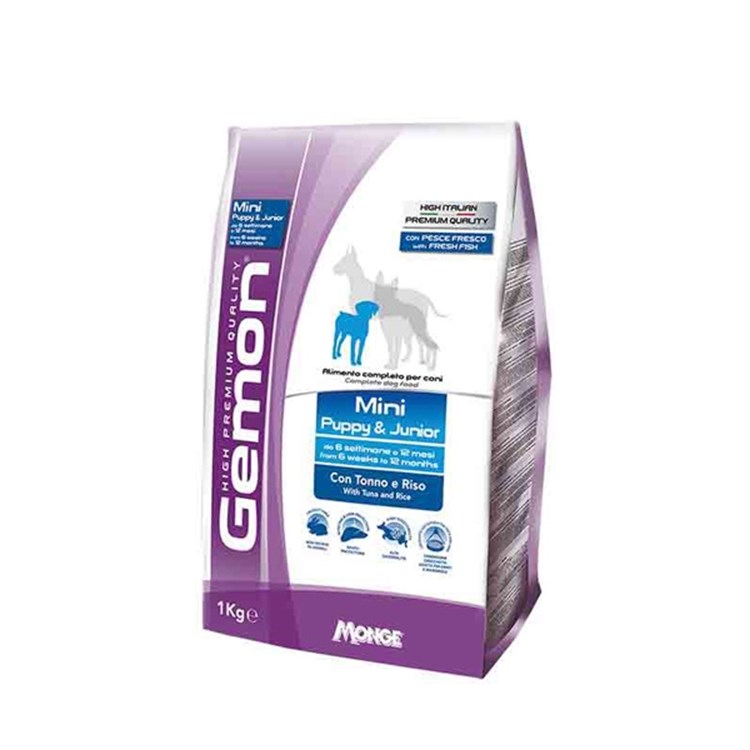 Gemon Dog Mini Puppy & Junior con Tonno e Riso 3 KG