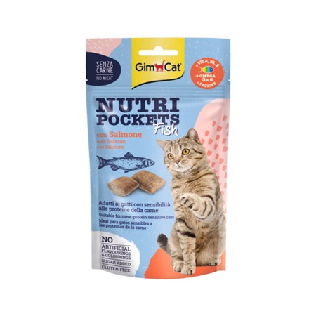 gimcat nutri pockets fish con salmone 60 gr