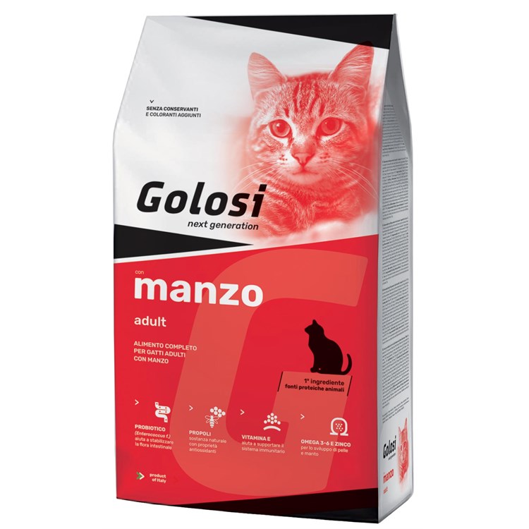 Golosi Cat Manzo 7,5 kg Crocchette Per Gatti