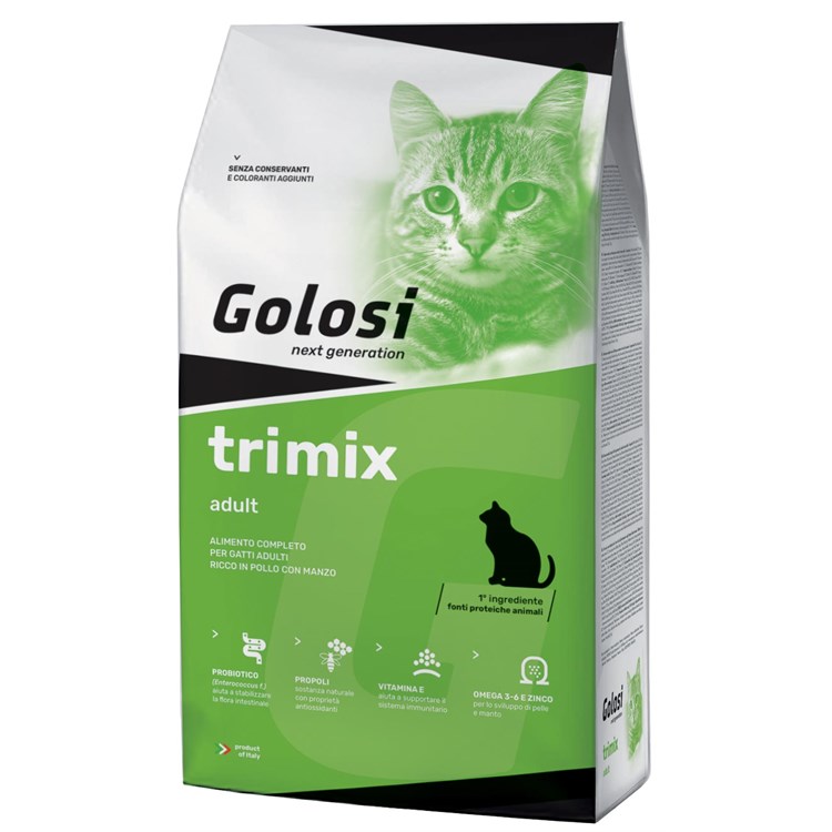 Golosi Cat Tri Mix 7,5 kg Crocchette Per Gatti