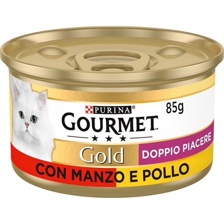 gourmet gold doppio piacere sfilaccetti 85 gr manzo e pollo