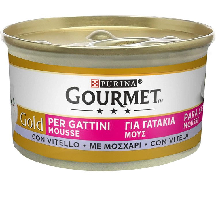 Gourmet gold mousse Kitten Per Gattini 85 gr Vitello