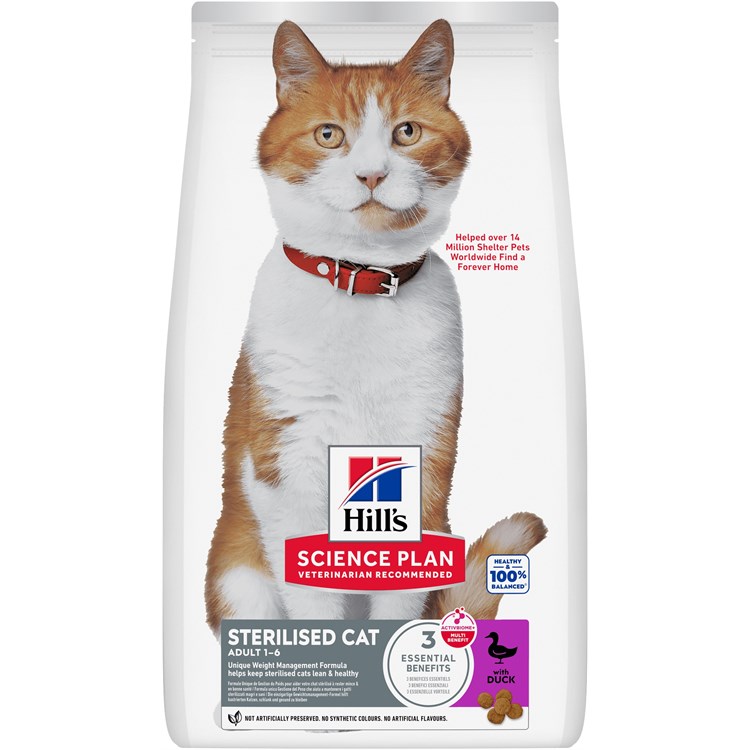 Hill's Science Plan Young Adult Sterilised Anatra 1,5 kg Gatto