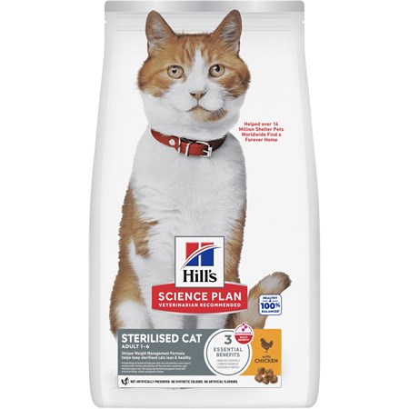 hill s science plan young adult sterilised pollo 1 5 kg gatto