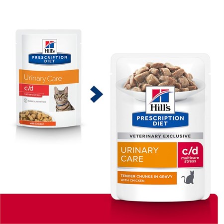 hill s diet c d urinary stress pollo 85 gr umido gatto