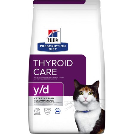 hill s prescription diet y d thyroid care 1 5 kg secco gatti