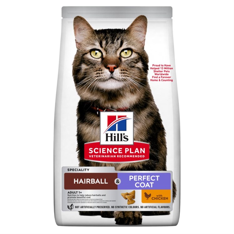 Hill's Science Plan Adult Hairball Perfect Coat Pollo 1,5 Kg Gatto