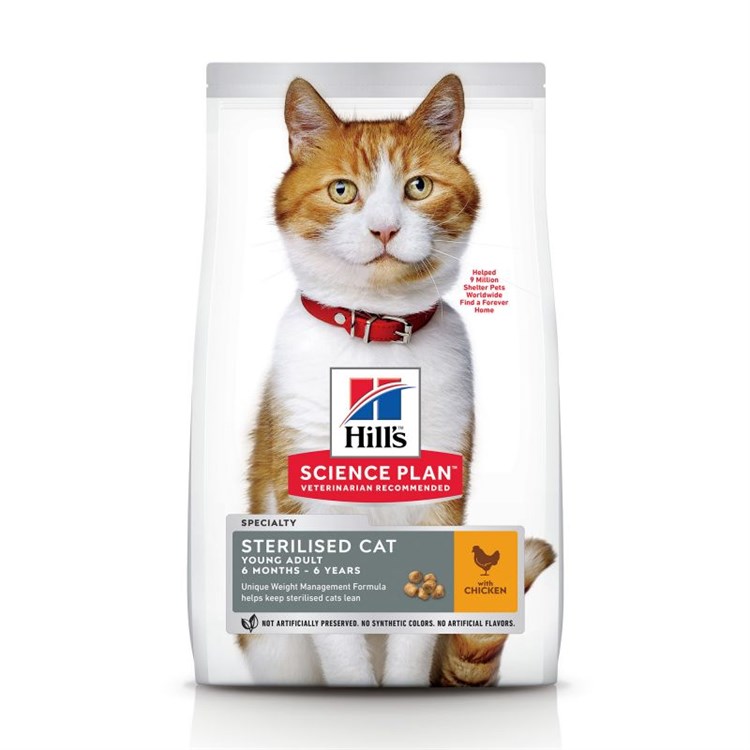 Hill's Science Plan Young Adult Sterilised Pollo 10 kg Gatto