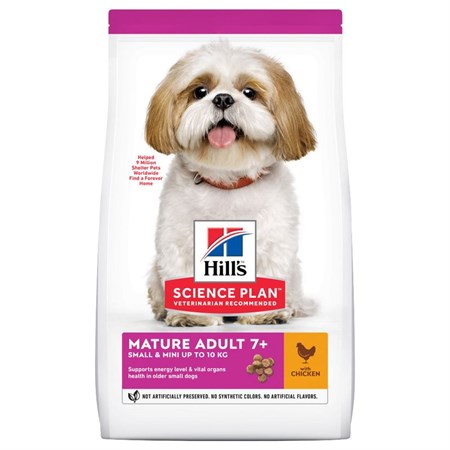 hills science plan small mini mature 7 con pollo 6 kg crocchette per cane